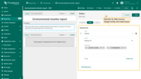 Specify the target entity and the data keys you want to use in the report.