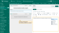 Continue entering text and adding variables as needed.