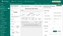 To make sure your template is set up correctly and data displays as expected, click "<b>Generate test report</b>" (located next to the "Save" button).