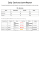 The system will generate a test report showing all your devices along with their alarms.