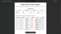 The user can open and view the report in their browser or download it.