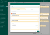 In the scheduling dialog: Specify the schedule name;<br> General configuration: Select a predefined template to use; Select the user whose credentials will be used for report generation; Choose the time zone for schedule execution; Specify the report recipients.