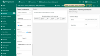 Subreport configuration is complete. Save the subreport by clicking the "<b>Save</b>" button in the top-right corner.