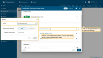 "Get dashboard state" action will use the name of the current dashboard state. This is useful in specific cases that are not related to the state of the target device.