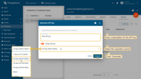 Enter a <b>description</b> for the API key, select the expiration period, and click <b>Generate</b>.