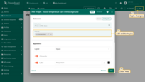 Specify the data key(s) in the "Data key" field. In our example, it's the "temperature" data key. Then, click "Add";