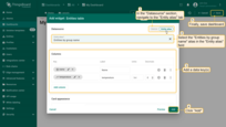 In the "Tables" widgets bundle select the "Entities table" widget. Navigate to the "Entity alias" tab. Specify the "Entities by group name" alias in the "Entity alias" field and "temperature" data key in the "Columns" section. Click "Add";