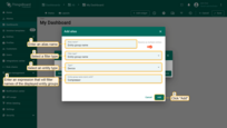 In the "Add alias" dialog, enter the alias name, and select the “Entity group name” filter type. Then choose the entity type and enter an expression that will filter the names of the displayed entity groups. Then, click "Add" button.