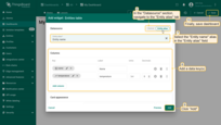 In the "Tables" widgets bundle select the "Entities table" widget. Navigate to the "Entity alias" tab. Specify the "Entity name" alias in the "Entity alias" field and "temperature" data key in the "Columns" section. Click "Add";
