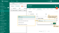 Choose what you want to delete specifically: delete all data, delete all data except latest value, delete latest value, delete all data for time period. Confirm the deletion by clicking the "Apply" button.