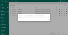 Confirm your action in the popup dialog.