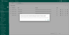 Confirm your action in the popup dialog.