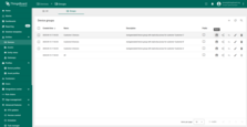 Locate the desired device group in the list, and click the "<b>Share</b>" icon next to it.