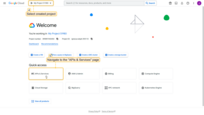 Select created project and navigate to the "APIs & Services" page;