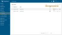 Navigate to the "Rule chains" page and click on the "Export rule chain" icon located on the particular rule chain row. A JSON file containing the rule chain configuration will be saved on your PC.