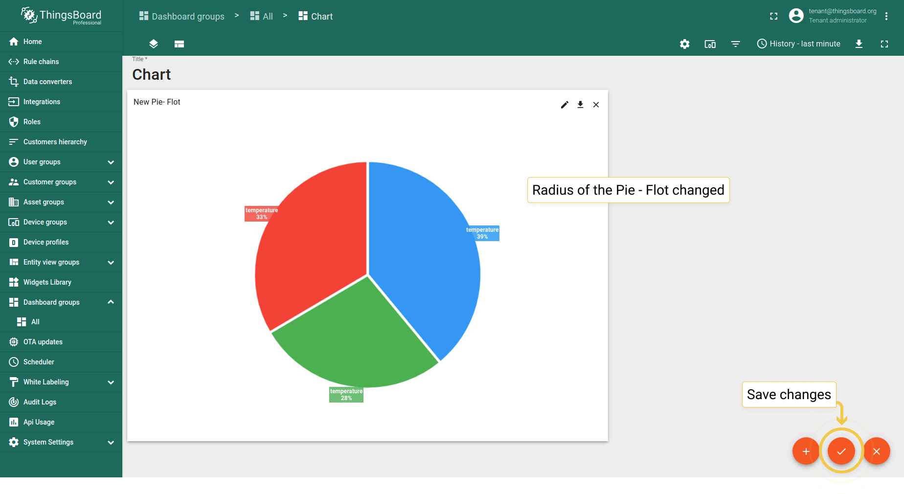 Radius became smaller. Click the big orange checkmark in the lower right corner to apply changes.