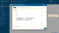 Define the <b>entity</b> and <b>data keys</b> to pull data from.