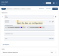 Open the data key configuration.