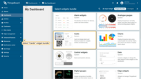 Select a "Cards" widget bundle;