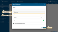 Change label name to "Devices count" and specify units. Click "Save";
