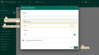 Change label name to "Devices count" and specify units. Click "Save";