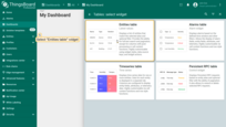 Then select an "Entities table" widget;